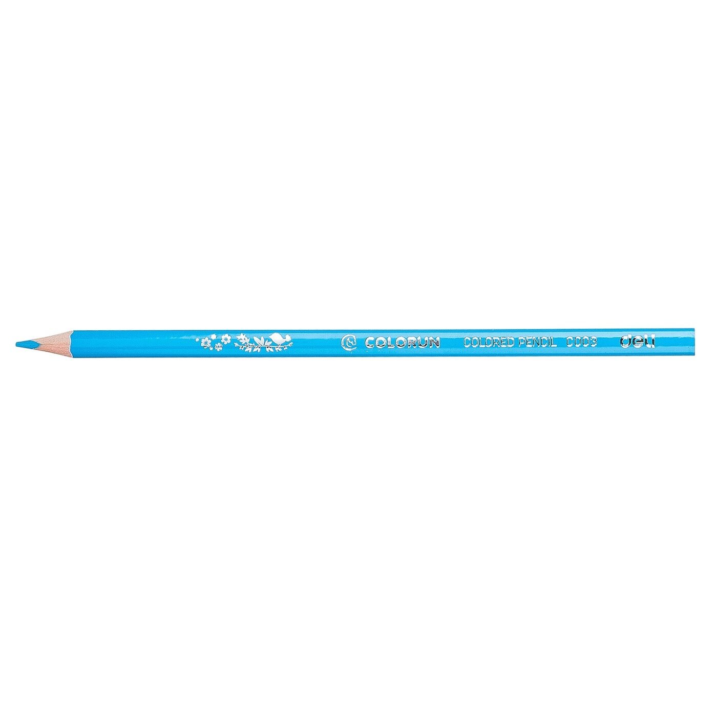 EC00337- (1) ديلي أقلام تلوين خشبي طويل - كالاران علبة اسطوانية مع غطاء بمبراة - 36 لون EC00337