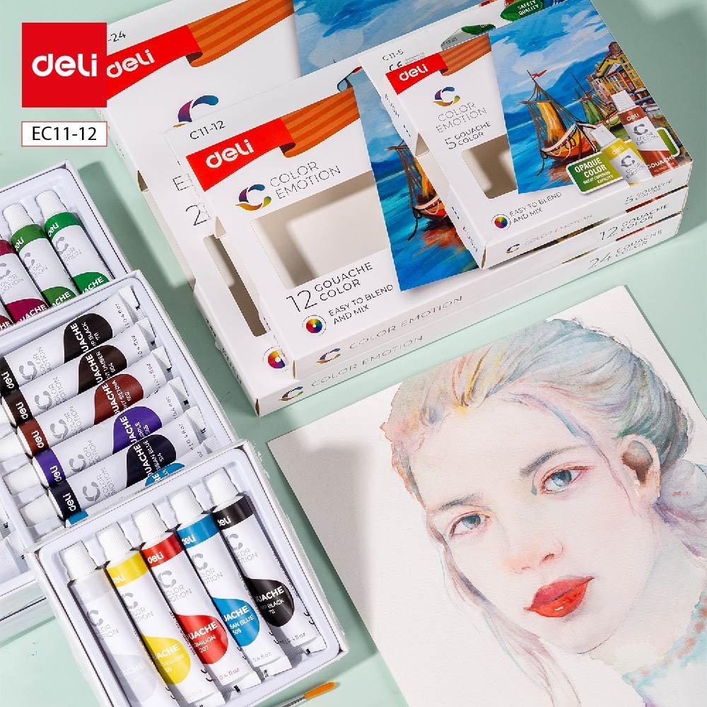 ديلي تلوين غواش - عصارة 12 مل - 12 لون - EC11-12