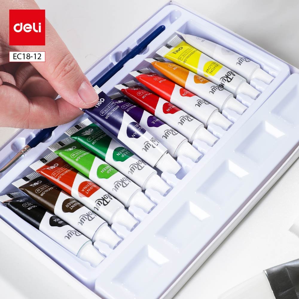 ديلي تلوين مائي عصارة 5 مل - 12 لون - مع فرشاة EC18-12