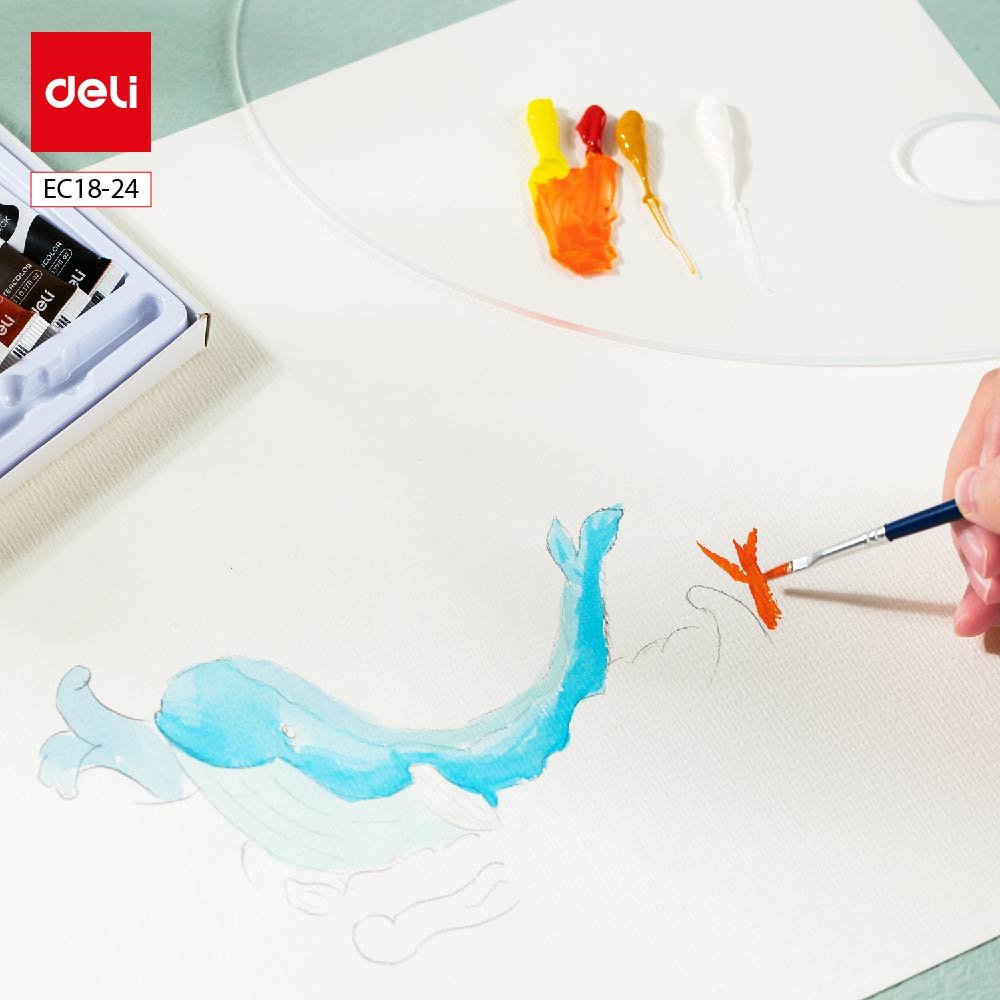EC18-24 (3) ديلي تلوين مائي عصارة 5 مل - 24 لون - مع فرشاة - EC18-24