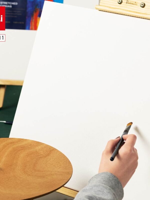 EC279-11 (4) ديلي لوحة كانفاس مشدودة على إطار خشب - قياس 80*60 سم - 100% قطن - أبيض - EC279-11