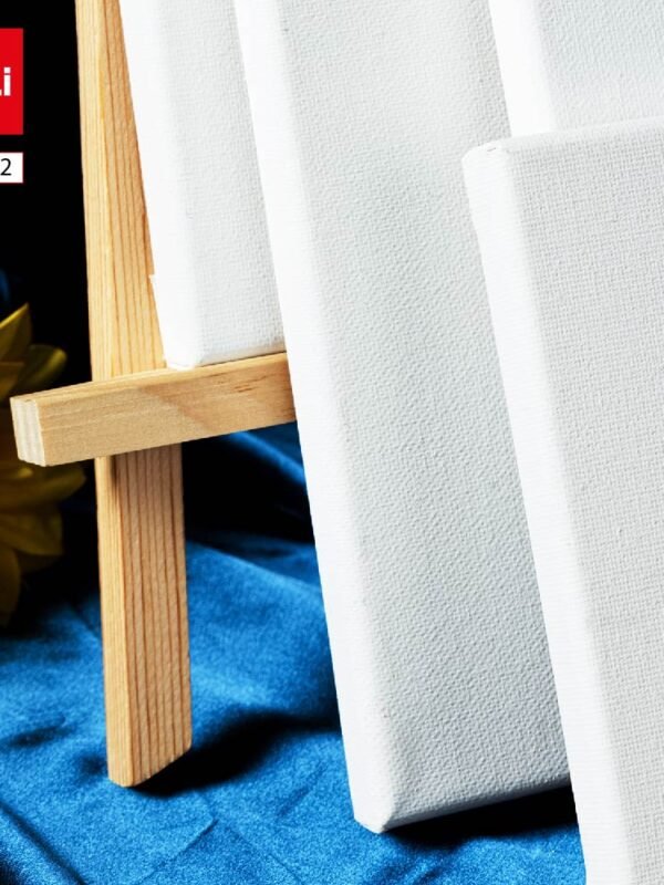 ديلي لوحة كانفاس مشدودة على إطار خشب - قياس 24*18 سم - 100% قطن - أبيض - EC279-2