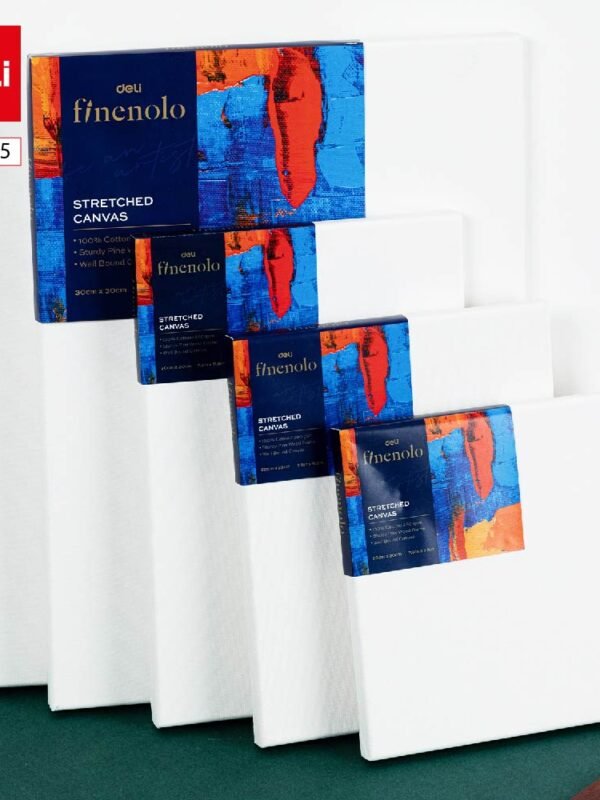 EC279-5 (5) ديلي لوحة كانفاس مشدودة على إطار خشب - قياس 30*20 سم - 100% قطن - أبيض EC279-5