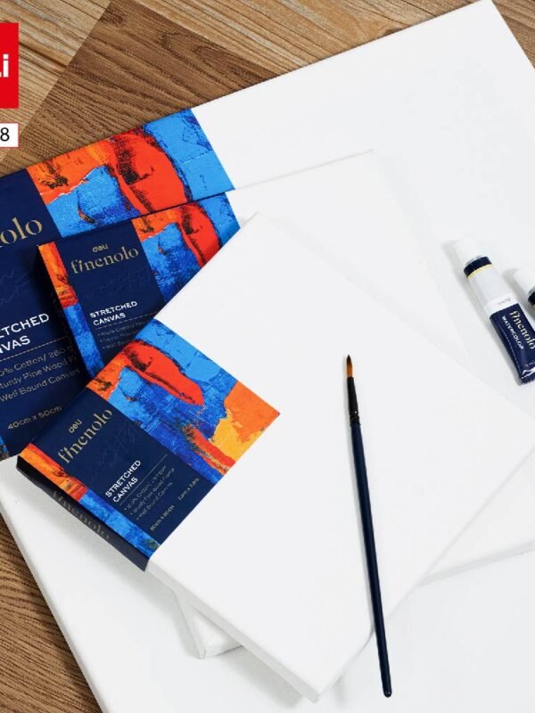 EC279-8 (5) ديلي لوحة كانفاس مشدودة على إطار خشب - قياس 50*40 سم - 100% قطن - أبيض - EC279-8