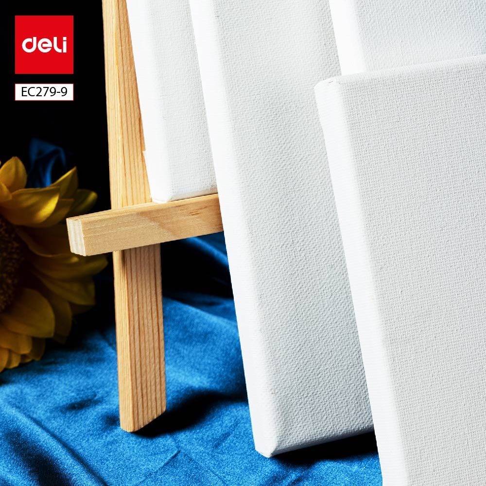 ديلي لوحة كانفاس مشدودة على إطار خشب - قياس 60*50 سم - 100% قطن - أبيض - EC279-9