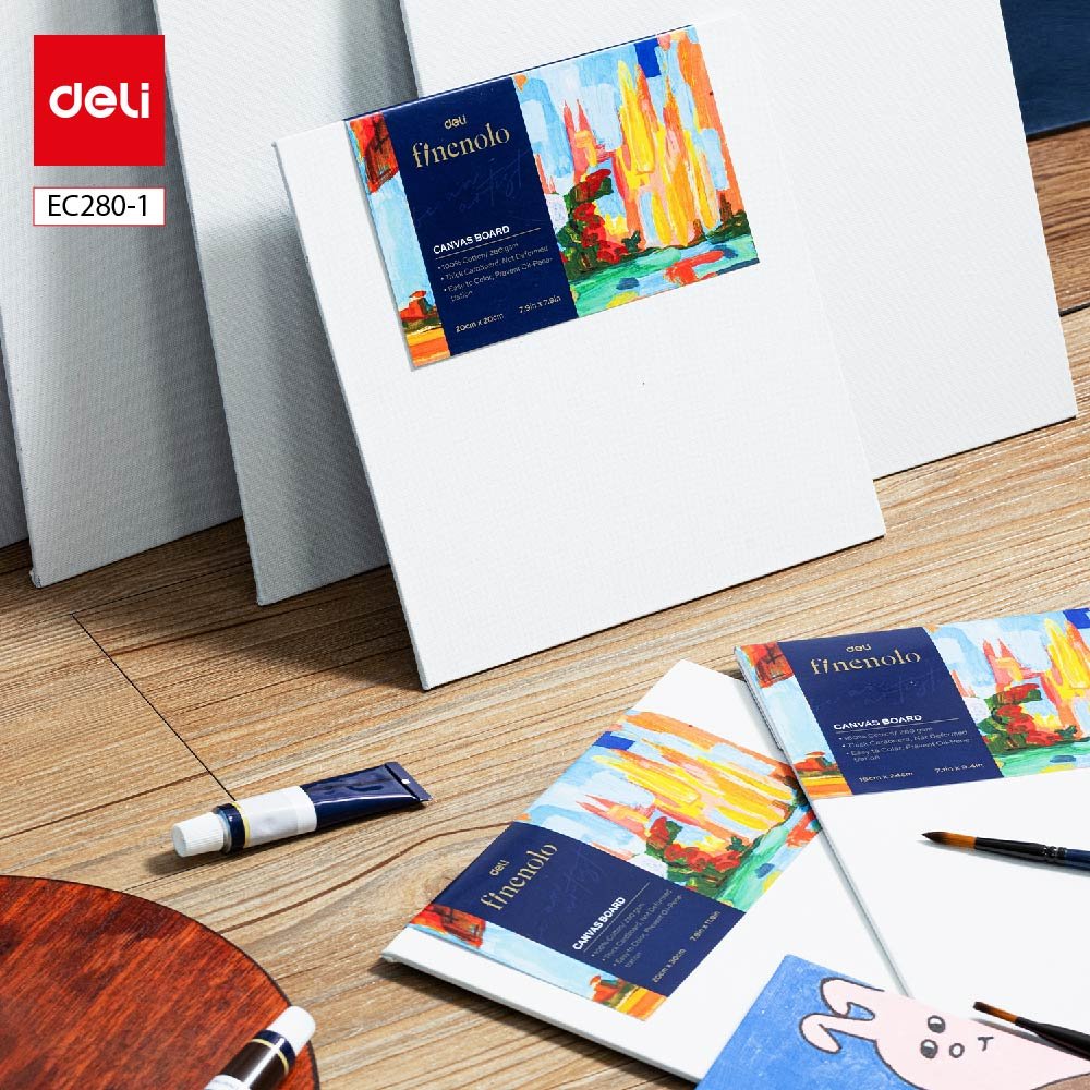 EC280-1 (4) ديلي لوحة كانفاس - قياس 18*24 سم - 100% قطن - أبيض - EC280-1