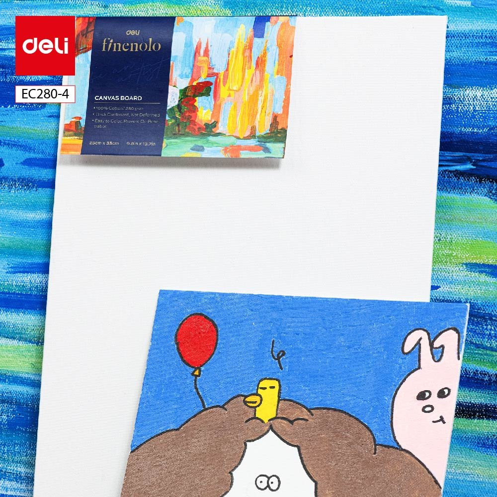 ديلي لوحة كانفاس - قياس25*35 سم - 100% قطن - أبيض - EC280-4