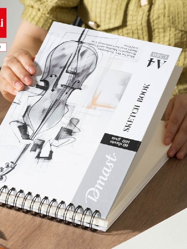EC360 (1) ديلي دفتر رسم سكيتش - 60 صفحة - A4 - g 160 - قلاب - أبيض - EC360