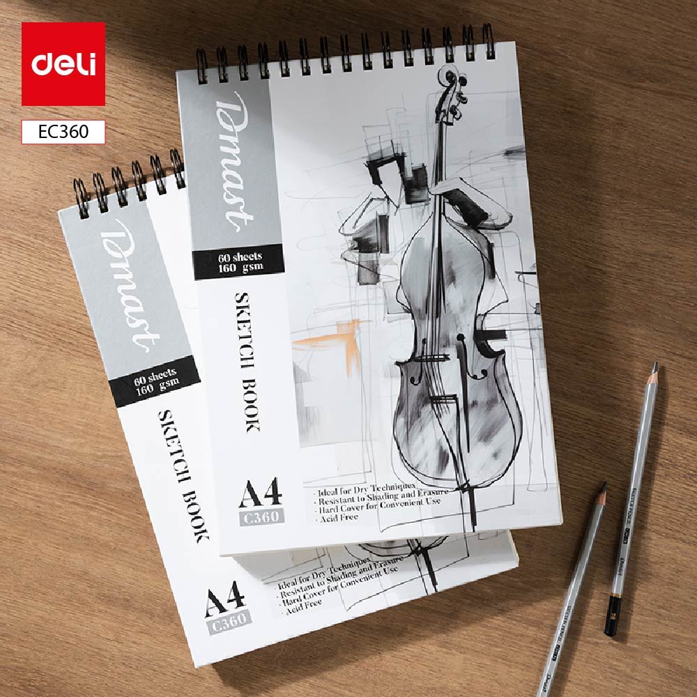 ديلي دفتر رسم سكيتش - 60 صفحة - A4 - g 160 - قلاب - أبيض - EC360
