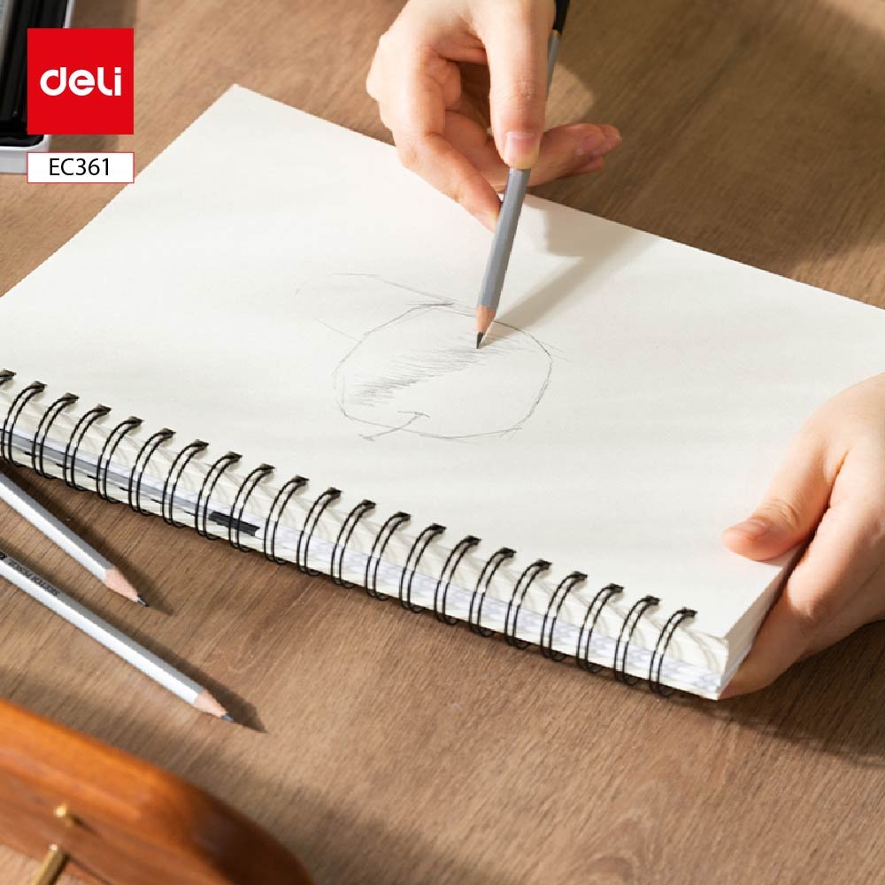 ديلي دفتر رسم سكيتش - 60 صفحة - A4 - g 160 - سلك جانبي - أبيض - EC361