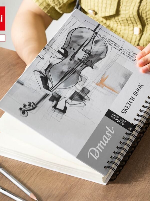 EC361 (4) ديلي دفتر رسم سكيتش - 60 صفحة - A4 - g 160 - سلك جانبي - أبيض - EC361