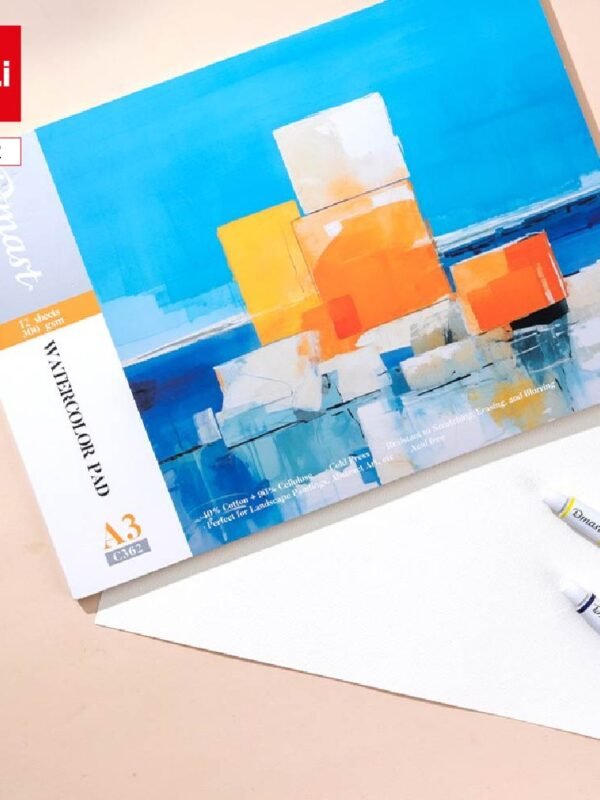 EC362 (5) ديلي دفتر رسم للتلوين المائي - 12 صفحة - 300 غرام - A3 - أبيض -EC362