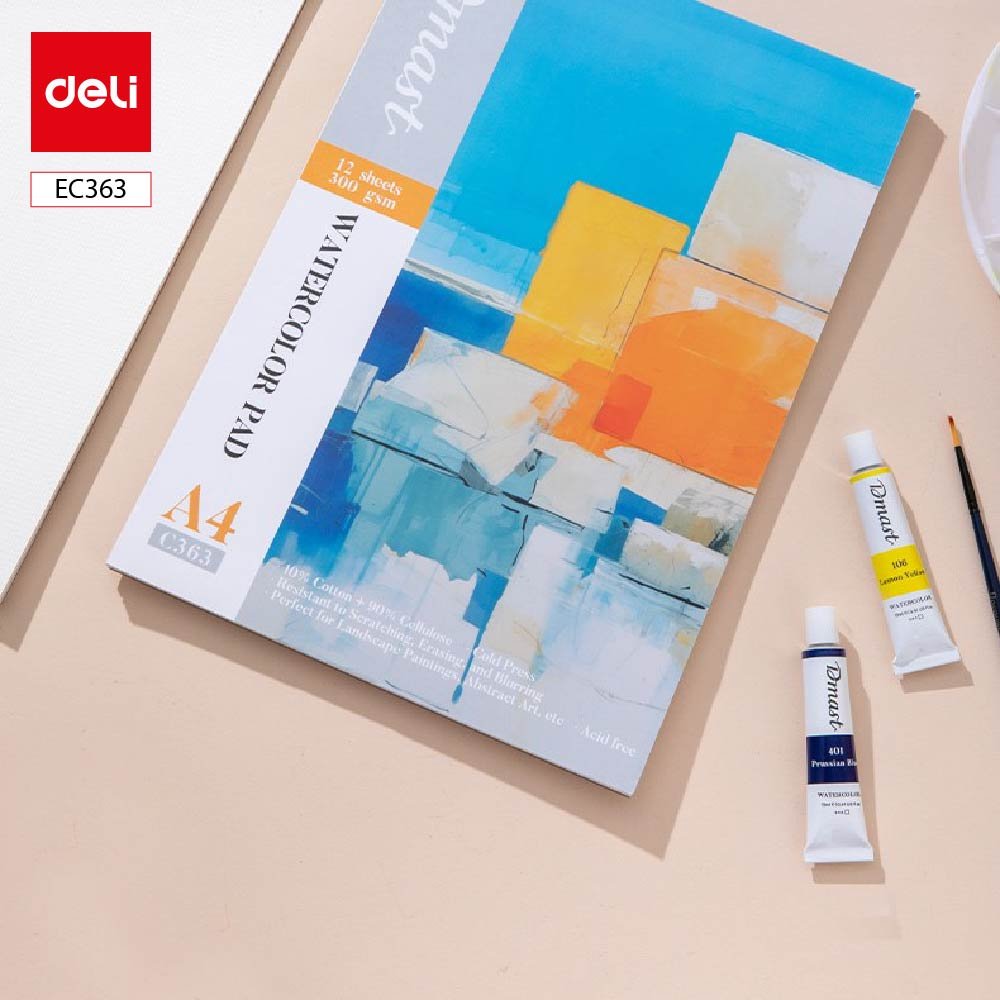 ديلي دفتر رسم للتلوين المائي - 12 صفحة - 300 غرام - A4 - أبيض -EC363