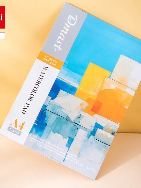 EC363 (5) ديلي دفتر رسم للتلوين المائي - 12 صفحة - 300 غرام - A4 - أبيض -EC363