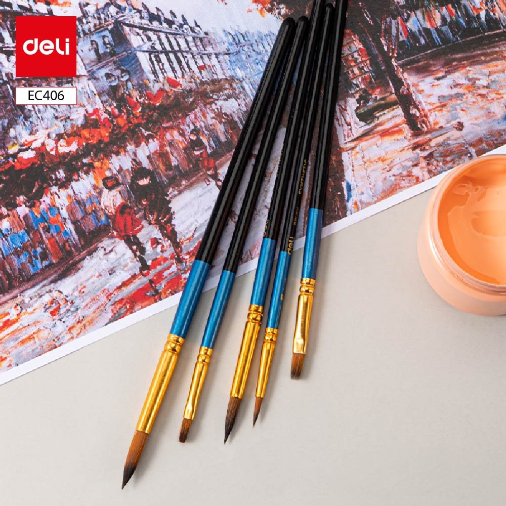 ديلي مجموعة فرشاة رسم - 5 قطع - رأس مبروم - EC406