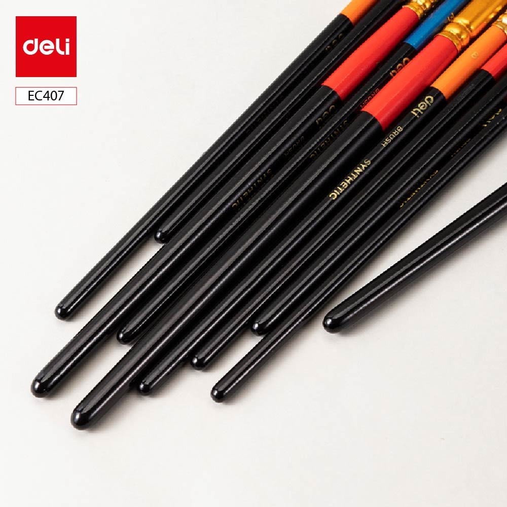 ديلي مجموعة فرشاة رسم - 10 قطع - رأس مبروم/مشطوف - EC407