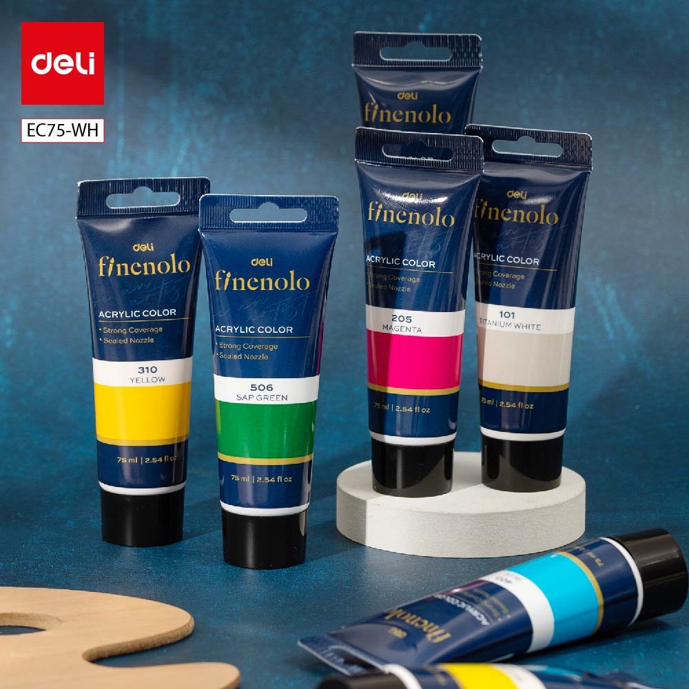 ديلي عصارة تلوين سائل أكريليك - 75 مل - أبيض - EC75-WH