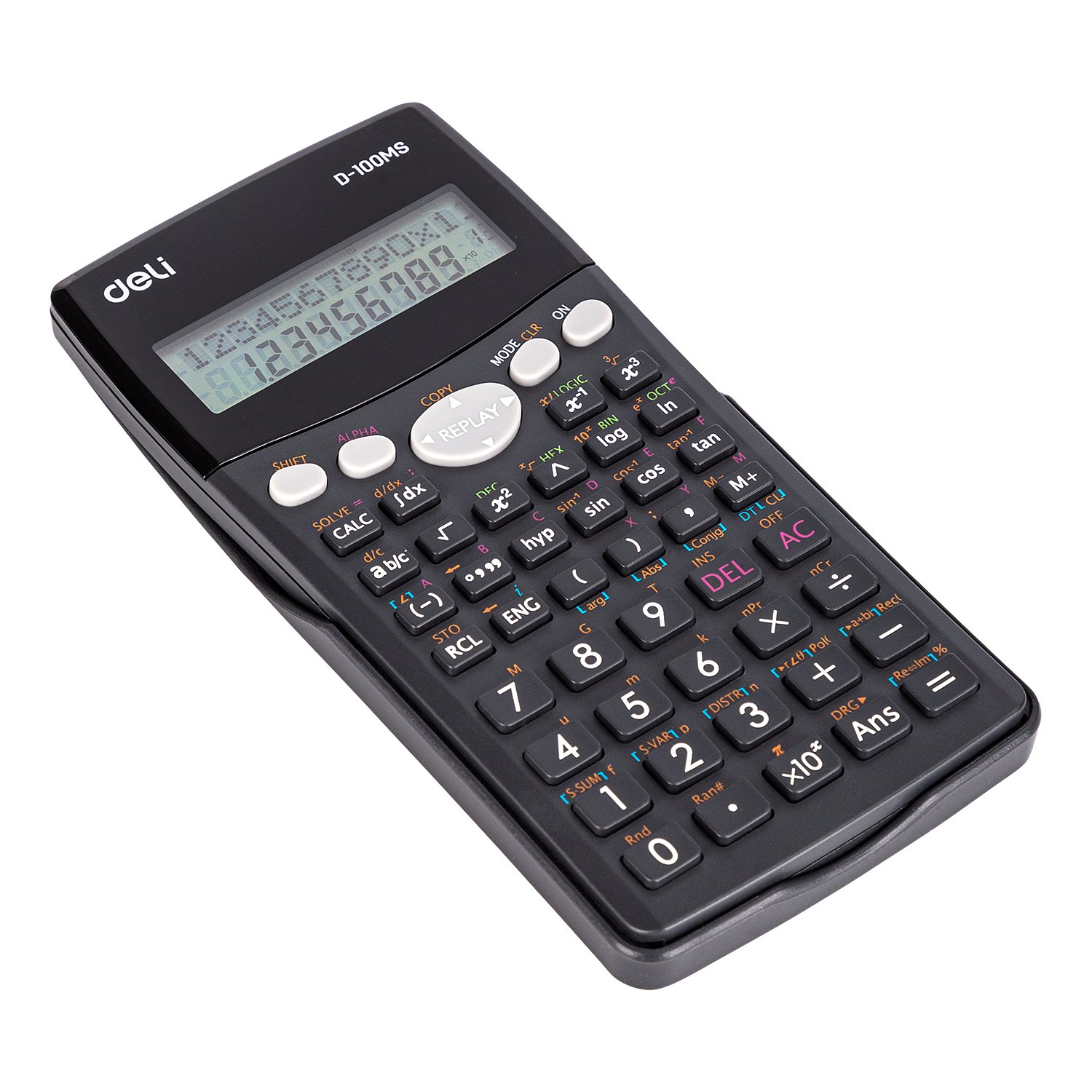 ديلي ألة حاسبة علمية - 240 معادلة حسابية - بدن بلاستيك - كحلي - ED82MS