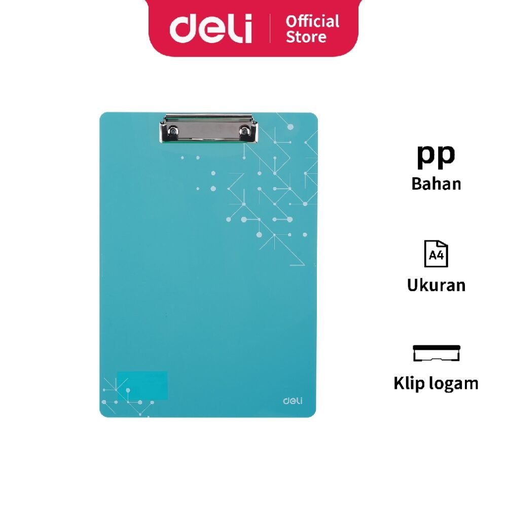 ديلي مسند ورق بلاستيك - علاقة معدن - قياس A4 - أزرق - EF75632