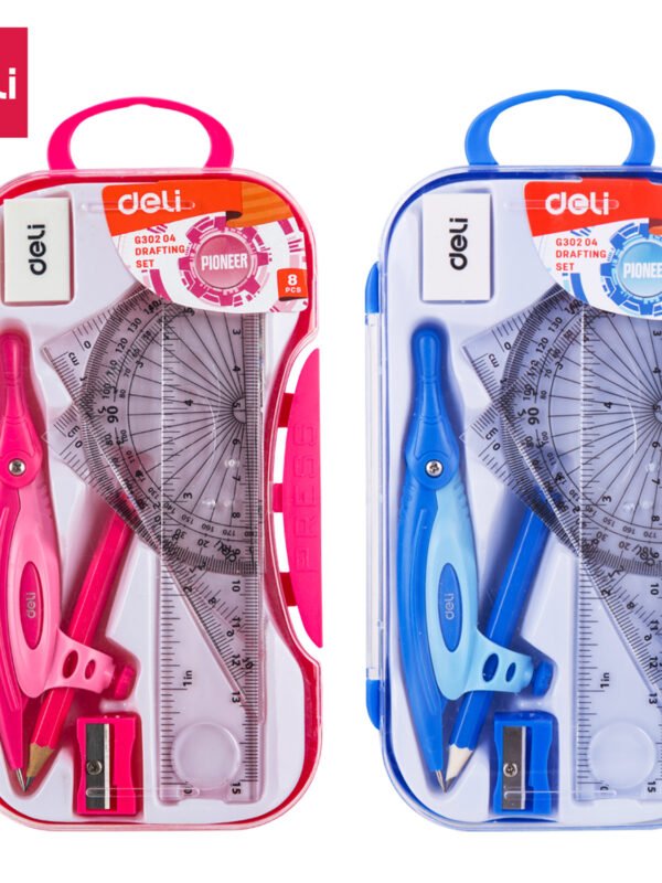 ديلي علبة هندسة - ألوان مختلفة - 8 قطع EG30204