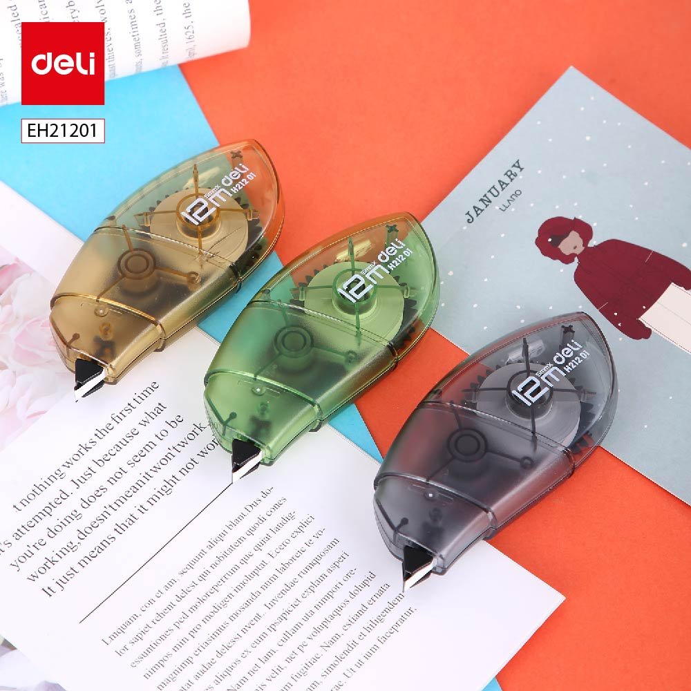 EH21201 (5) ديلي شريط تصحيح - قياس 5*12 مم - أخضر/أسود/بني - EH21201