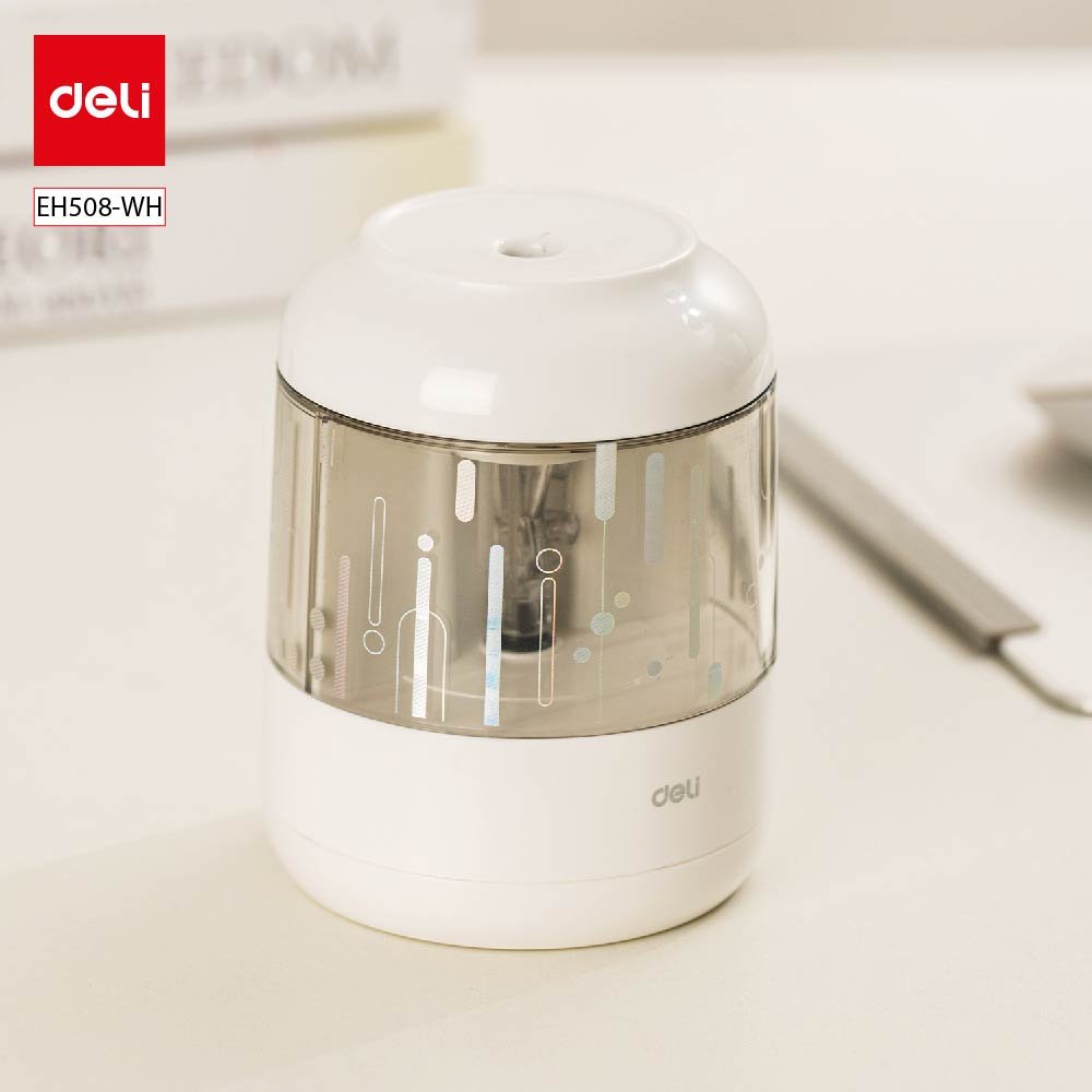 EH508 (3) ديلي مبراة كهربائية مع خزان - قياس 6.9-8 مم - أبيض/أزرق - EH508