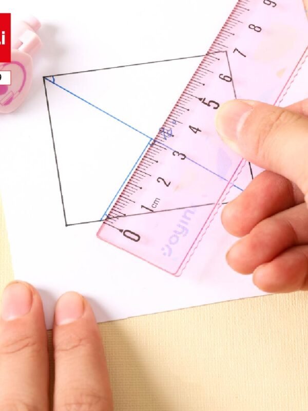 ديلي مسطرة بلاستيك - قياس 20 سم - أزرق/ زهر - EH659