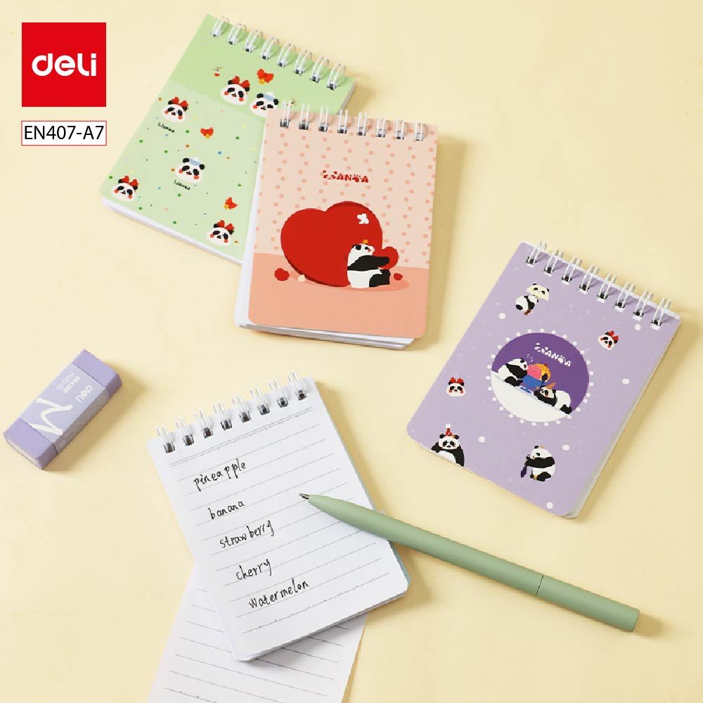 ديلي دفتر ملاحظات - سلك علوي - 60 صفحة - 70 غرام - 7 مم - A7 - ألوان مختلفة - EN407-A7