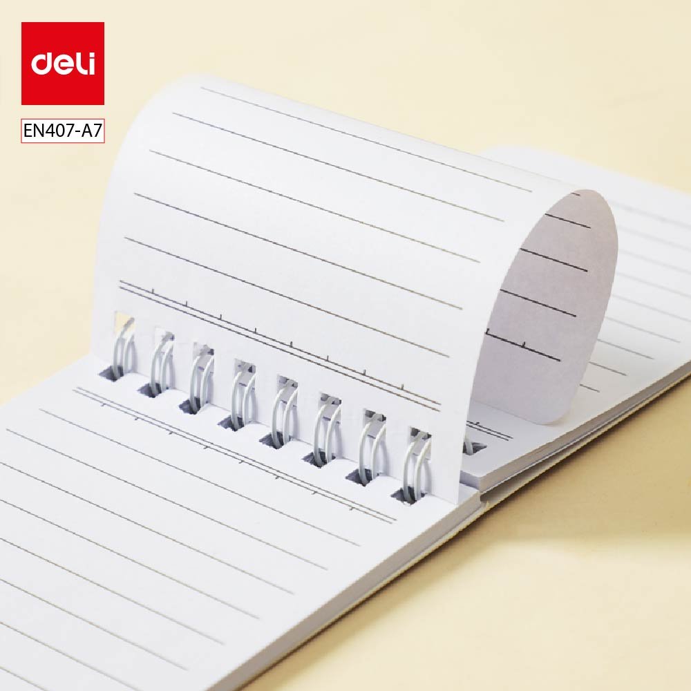 ديلي دفتر ملاحظات - سلك علوي - 60 صفحة - 70 غرام - 7 مم - A7 - ألوان مختلفة - EN407-A7