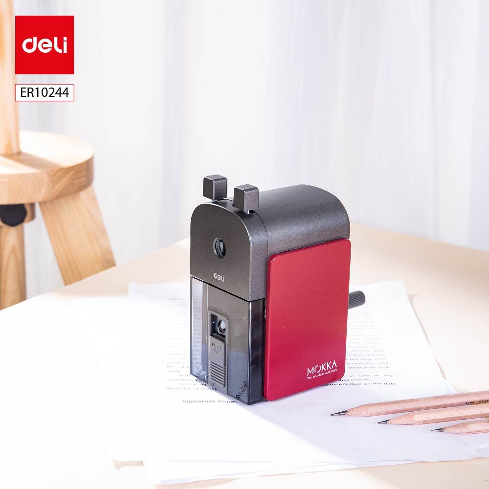 ديلي مبراة مانويل - درج خزان - قياس 83*68*134 مم - أحمر - ER10244