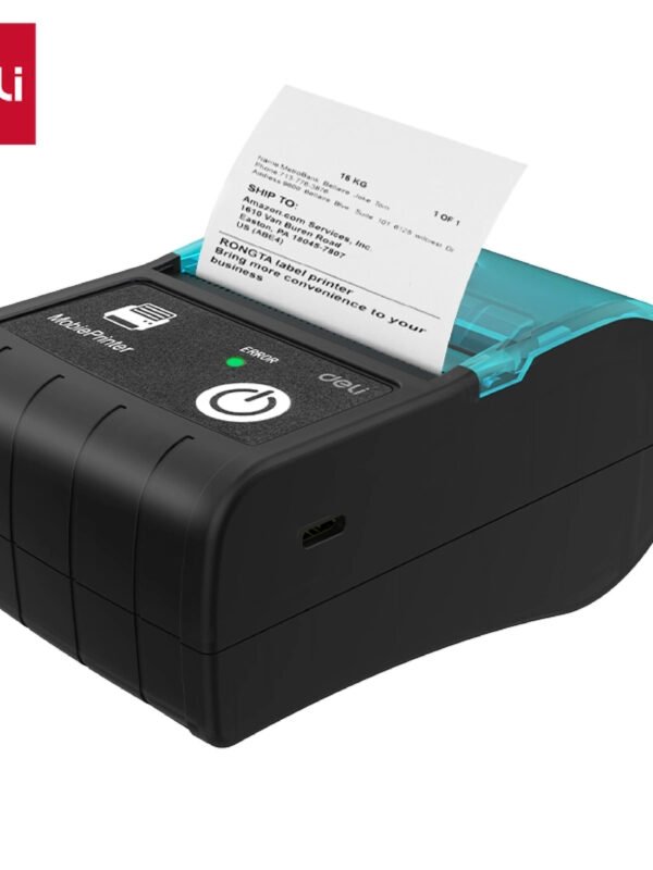 ديلي طابعة إيصالات حرارية - عرض 48 مم - سرعة طباعة 60 مم/ث - دقة 203 dpi - بلوتوث - أسود ES421