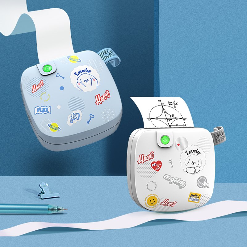 ديلي طابعة إيصالات حرارية - رسومات - عرض 48 مم - دقة 300 dpi - بلوتوث - أزرق ES502