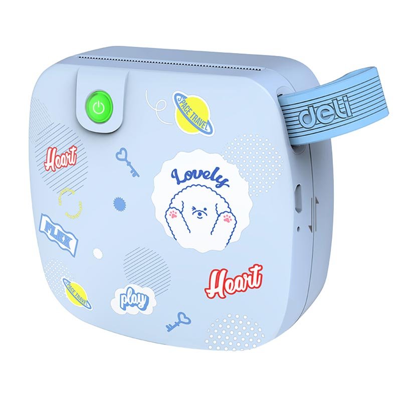 ديلي طابعة إيصالات حرارية - رسومات - عرض 48 مم - دقة 300 dpi - بلوتوث - أزرق ES502