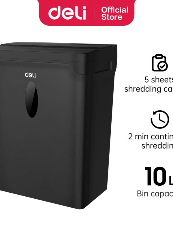 ديلي تلافة ورق قياس A4 - قدرة 5 ورقة - تلف مستمر 2 دقيقة - خزان سعة 10 لتر - أسود ET014