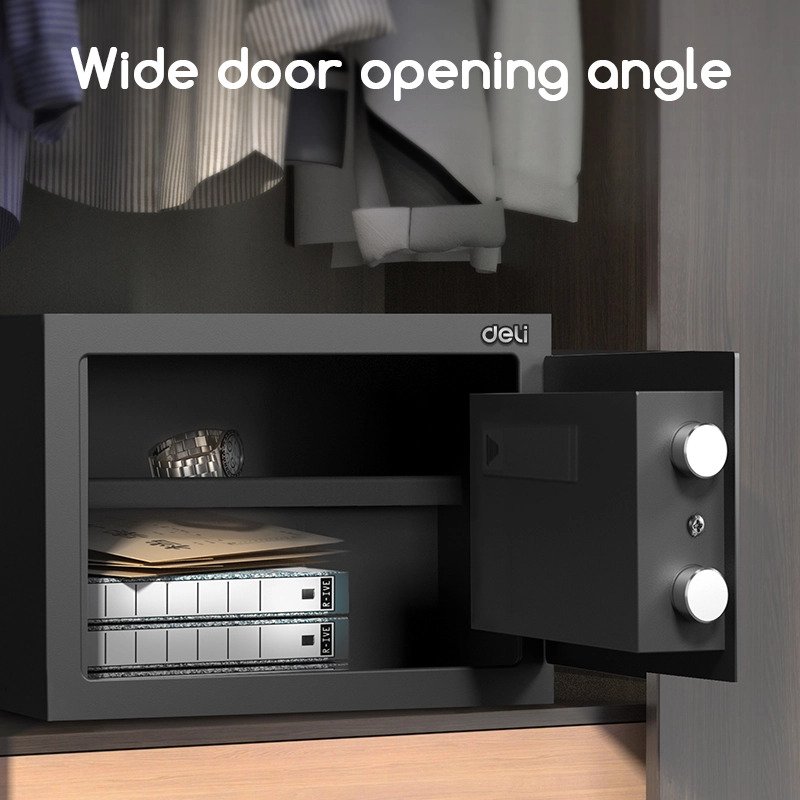 ديلي خزنة معدنية للفنادق - حماية (أرقام -مفتاح) -5.8 كغ - قياس 35*25*35 سم - أسود - ET530