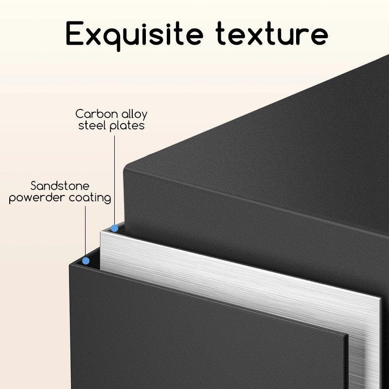 ديلي خزنة معدنية للفنادق - حماية (أرقام -مفتاح) -5.8 كغ - قياس 35*25*35 سم - أسود - ET530