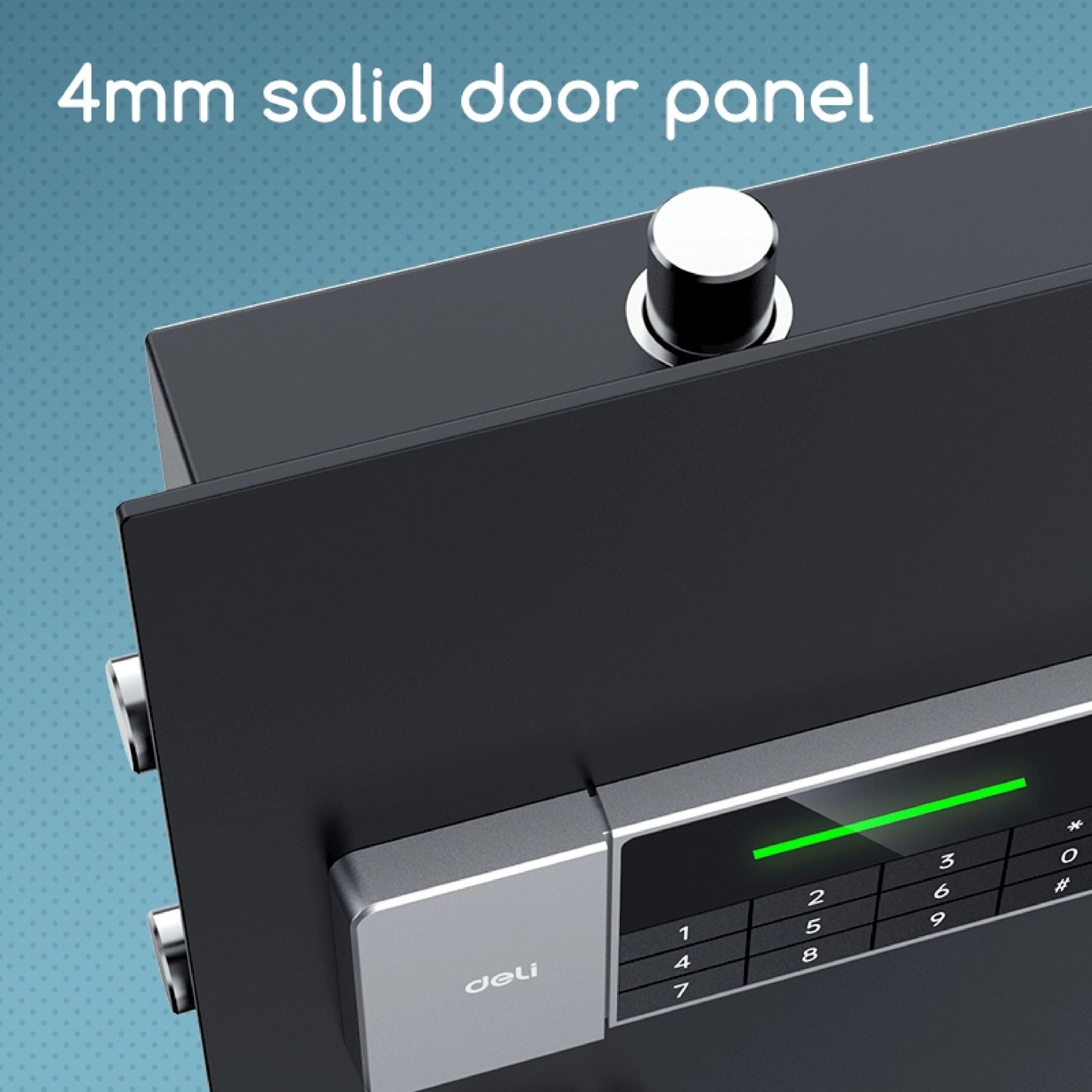 ديلي خزنة معدنية - حماية (أرقام -مفتاح) -21.1 كغ - قياس 38*36*60 سم - أسود - ET552