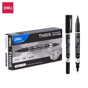 ديلي قلم تخطيط + قلم أسطح ملساء - طرفين 1.0mm / 0.5mm - أسود EU211-BK