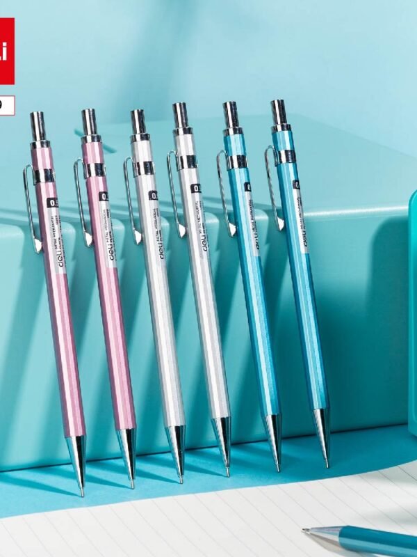 EU999 (5) ديلي قلم رصاص كباس - 0.5 مم - بدن معدن ألوان مختلفة - EU999