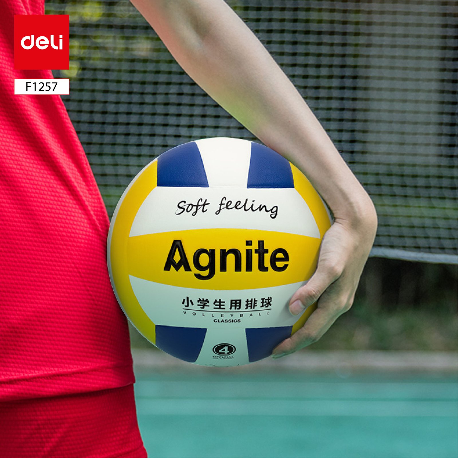 ديلي الكرة طائرة - نمرة 4 - أحمر + أصفر + أزرق - F1257