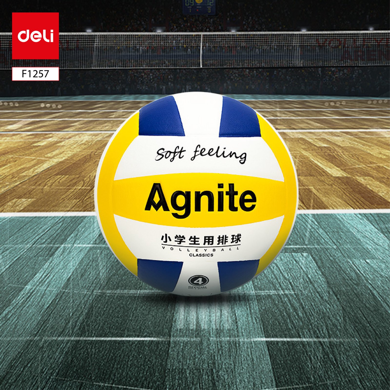 ديلي الكرة طائرة - نمرة 4 - أحمر + أصفر + أزرق - F1257