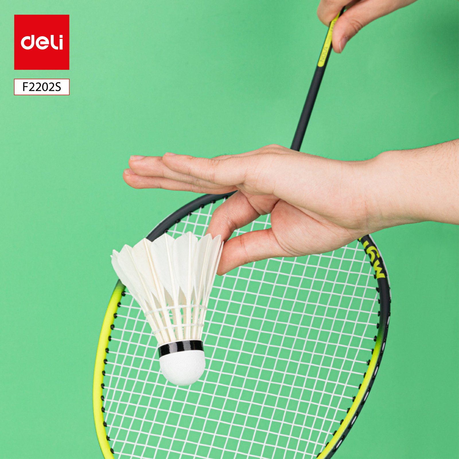 ديلي ريشة مضرب - ريش طبيعي مستقيم - بيضاء - F2202S