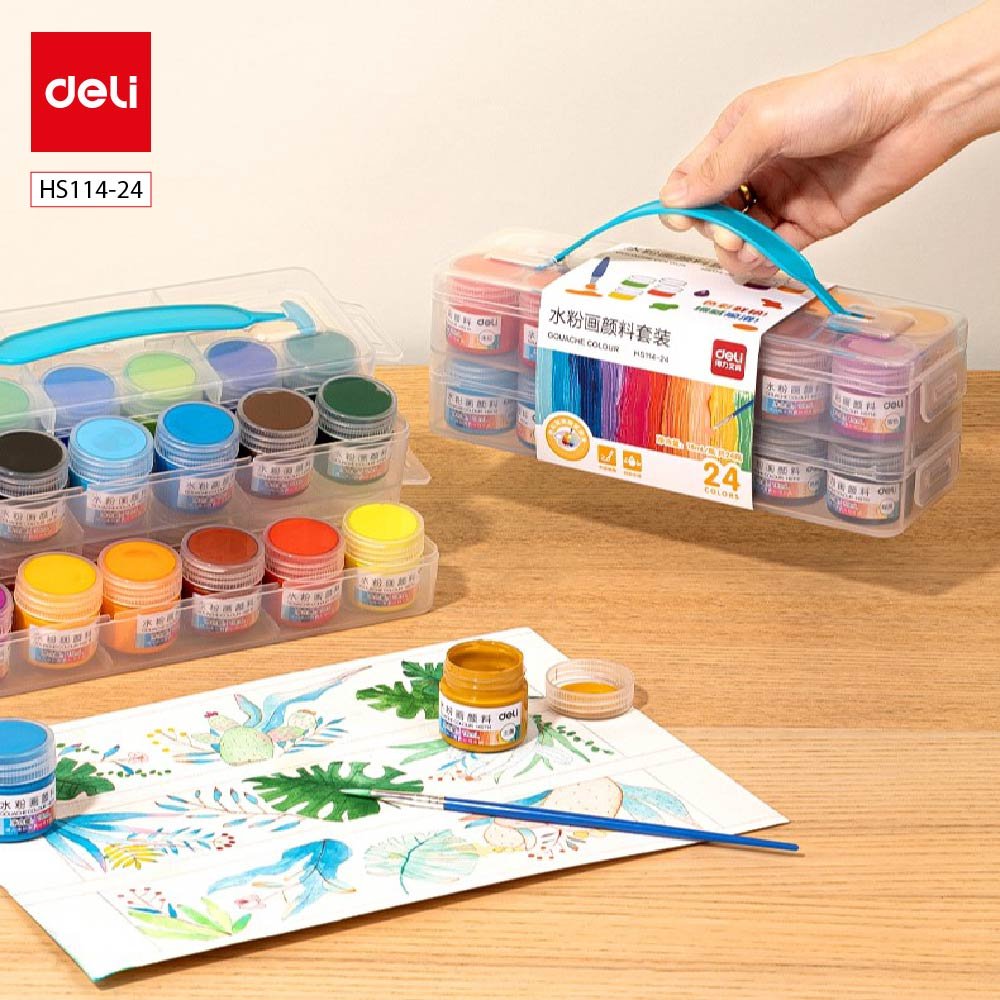 ديلي تلوين غواش - حنجور 18 مل - 24 لون - HS114-24