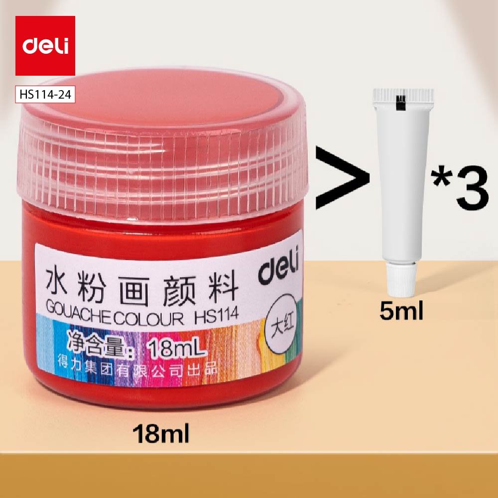 HS114-24 (2) ديلي تلوين غواش - حنجور 18 مل - 24 لون - HS114-24