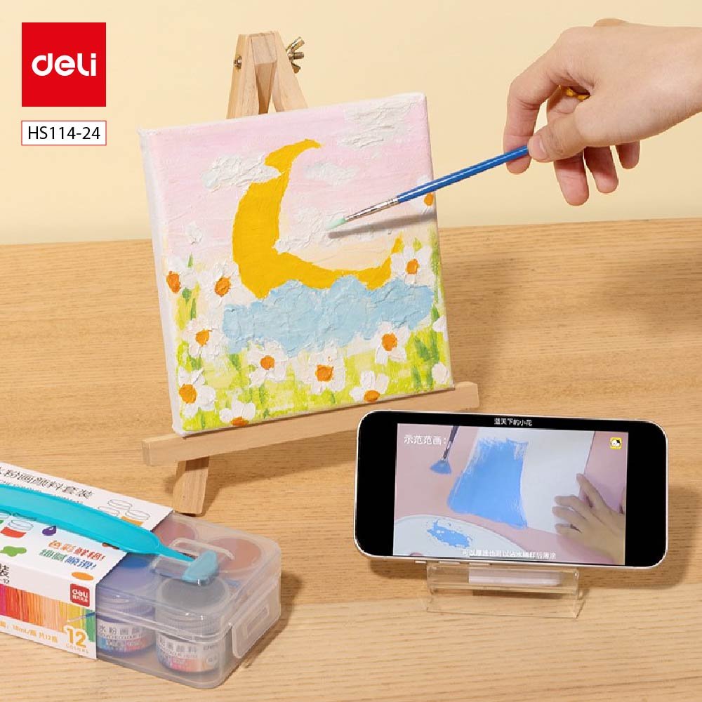 HS114-24 (3) ديلي تلوين غواش - حنجور 18 مل - 24 لون - HS114-24