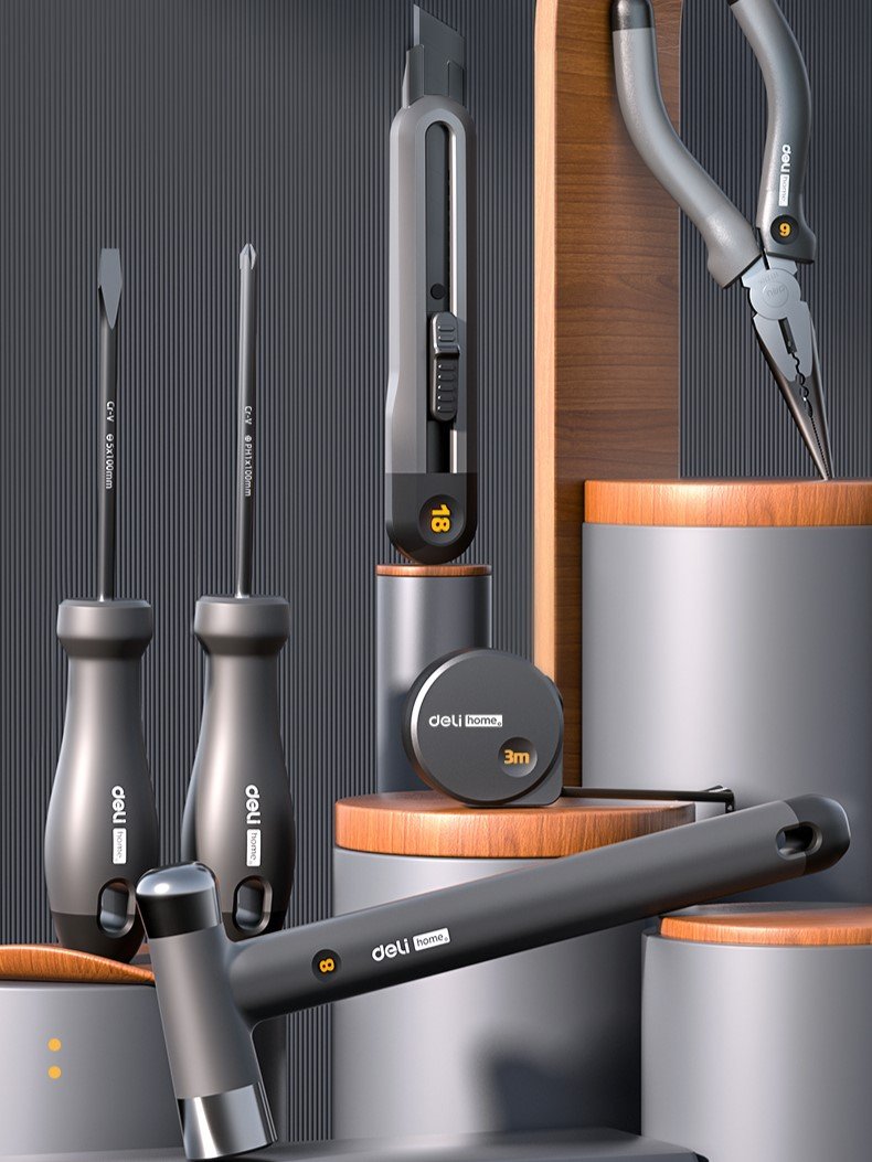 ديلي مجموعة مفكات صناعية - أسود - HT0006