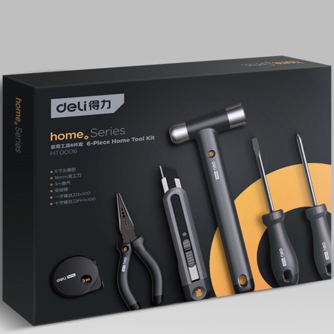 ديلي مجموعة مفكات صناعية - أسود - HT0006