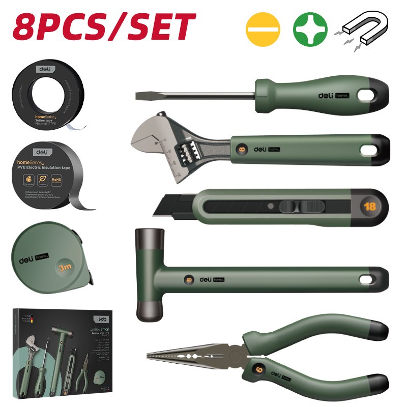 HT0008L (5) ديلي مجموعة عدد صناعية - 8 قطع - أخضر - HT0008L