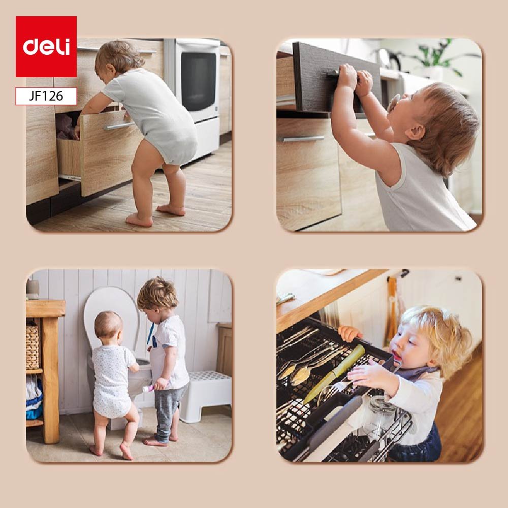 JF126 (2) ديلي قفل الأمان للأطفال - 179*115 مم - رمادي - JF126