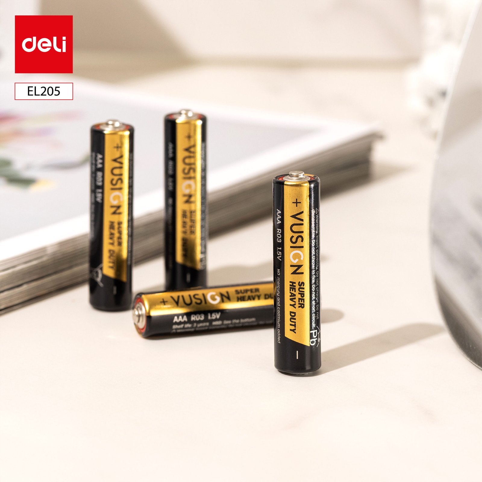 ديلي بطارية AAA فائقة التحمل - 4 قطع - 1.5v - ذهبي - EL206